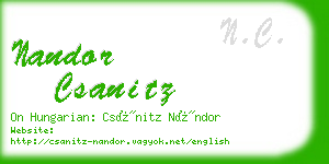 nandor csanitz business card